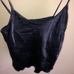 Silky dark blue tank top !